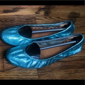 Custom Ice Blue Glitter Tieks